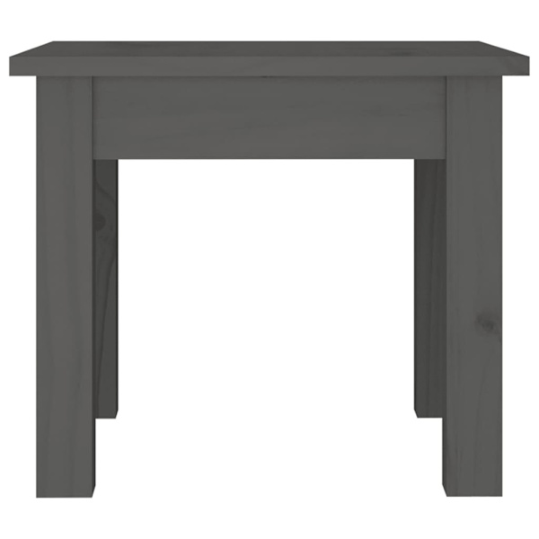 vidaXL Soffbord grå 35x35x30 cm massiv furu Grå