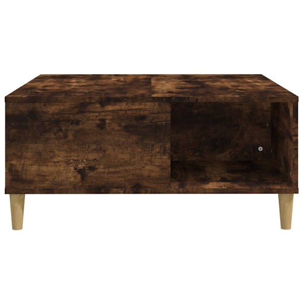 vidaXL Soffbord rökfärgad ek 80x80x36,5 cm konstruerat trä Brun