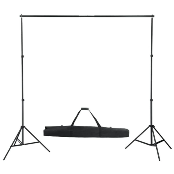 vidaXL Fotostudio med lampor och bakgrund Svart