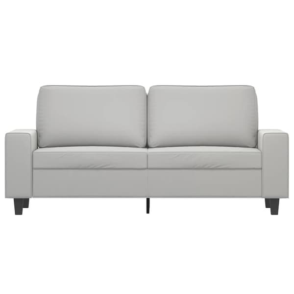 vidaXL 2-sitssoffa ljusgrå 140 cm mikrofibertyg Grå