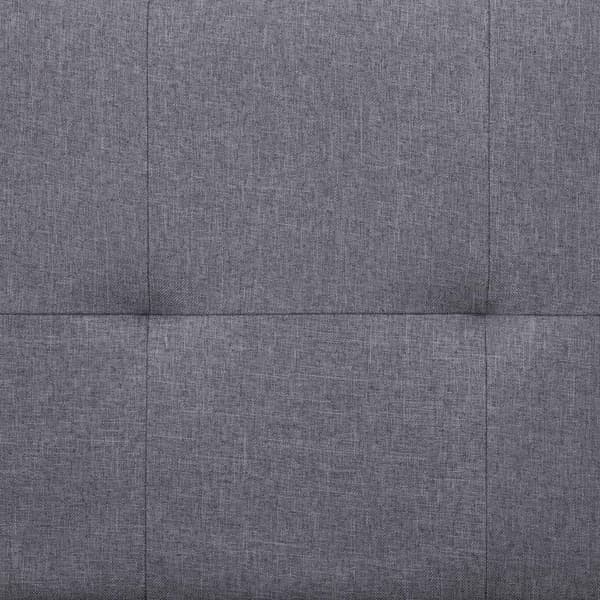 vidaXL Bäddsoffa med två kuddar ljusgrå polyester grå