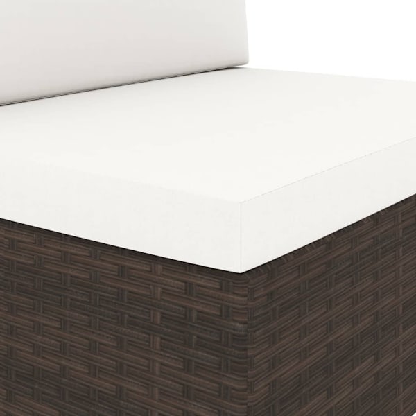 vidaXL Modulsoffa 2-sits konstrotting brun Brun