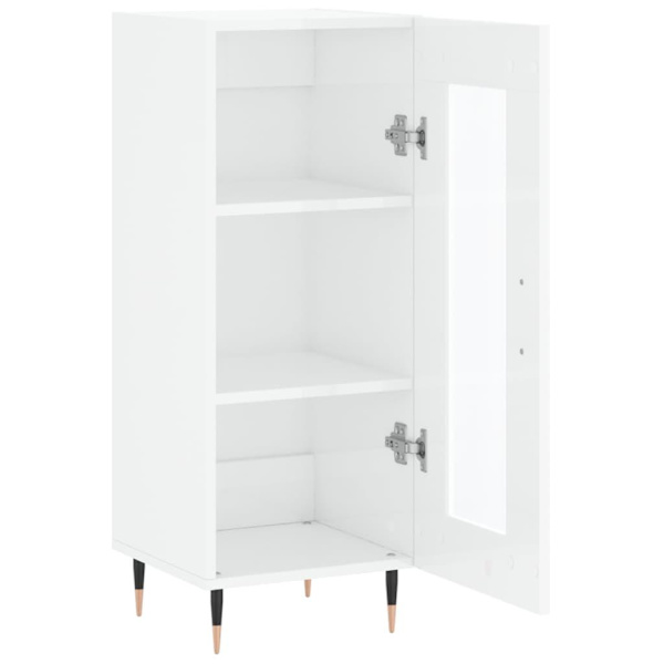 vidaXL Skåp vit högglans 34,5x34x90 cm konstruerat trä Vit