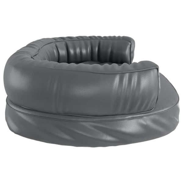 vidaXL Ergonomisk hundbädd grå 88x65 cm konstläder Grå