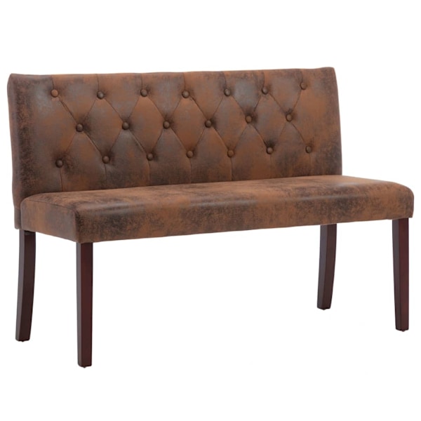 vidaXL Bänk 120 cm konstmocka brun Brun