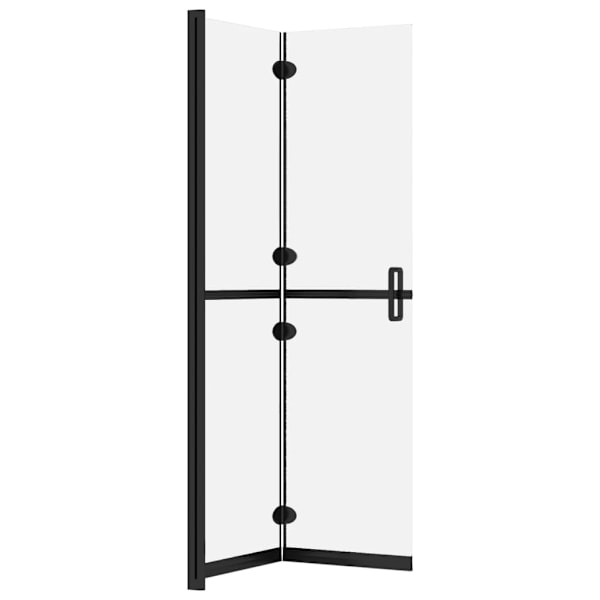 vidaXL Vikbar duschvägg med frostat ESG-glas 110x190 cm Transparent