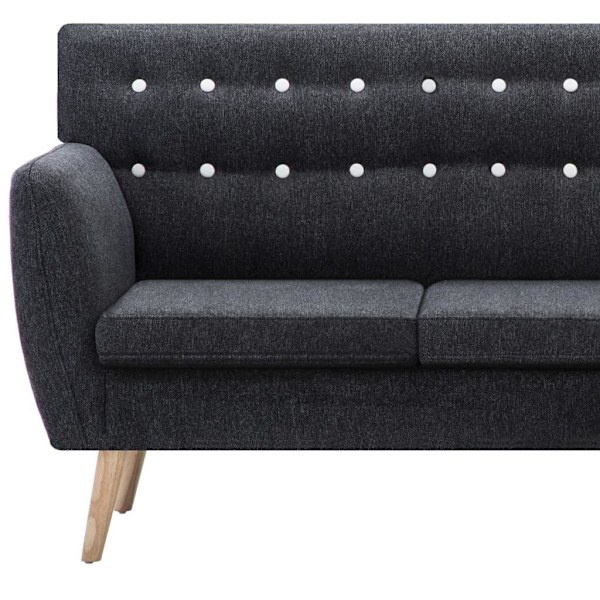 vidaXL Soffa L-formad tyg 171,5x138x81,5 cm mörkgrå grå