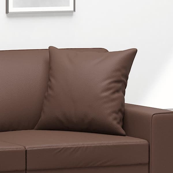 vidaXL Prydnadskuddar 2 st brun 40x40 cm konstläder Brun