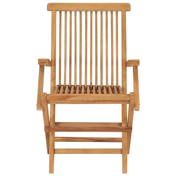 vidaXL Hopfällbara trädgårdsstolar 8 st massiv teak Brun