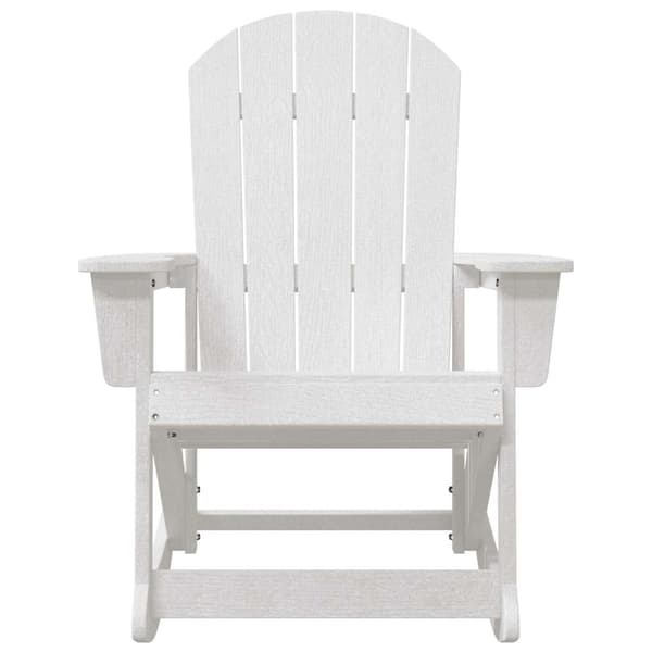 vidaXL Adirondack Gungstolar 2 pcs Vit HDPE Vit
