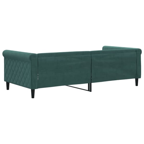 vidaXL Dagbädd mörkgrön 90x200 cm sammet Grön