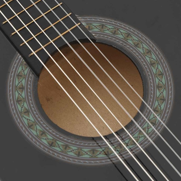vidaXL Gitarr för nybörjare och barn klassisk svart 1/2 34" Svart