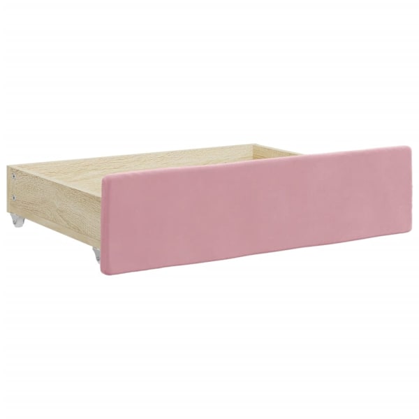 vidaXL Dagbädd utdragbar med lådor rosa 100x200 cm sammet Rosa