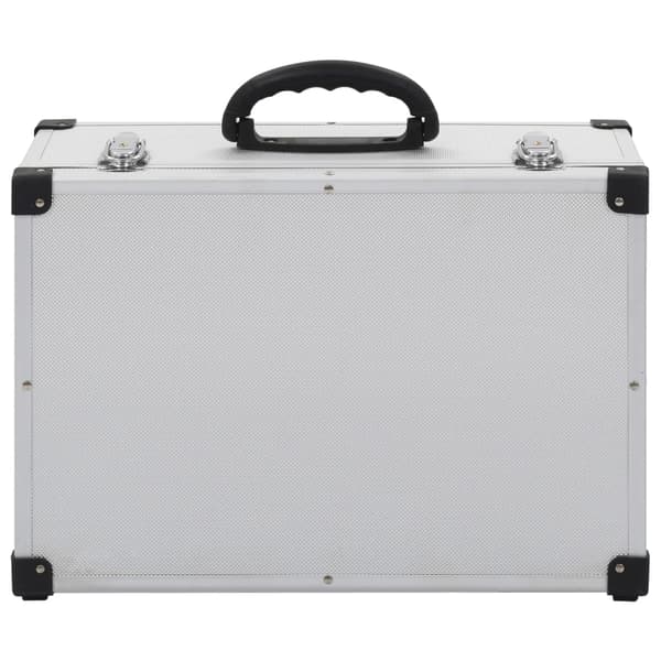 vidaXL CD-väska för 60 cd-skivor aluminium ABS silver Silver