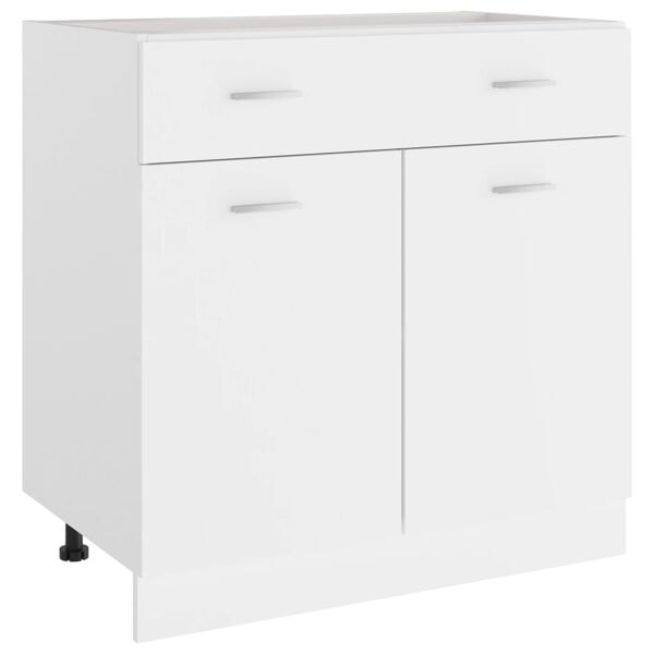 vidaXL Underskåp med låda “Lyon” vit 80x46x81,5 cm konstruerat trä Vit