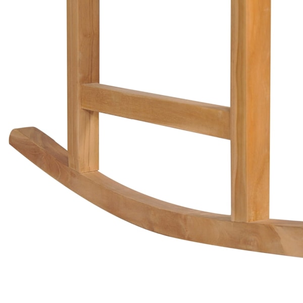 vidaXL Gungstol med gräddvit dyna massiv teak Creme