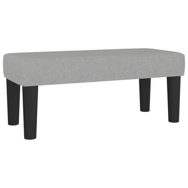 vidaXL Ramsäng med madrass ljusgrå 90x190 cm tyg Grå