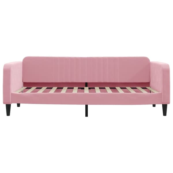 vidaXL Dagbädd utdragbar rosa 90x200 cm sammet Rosa