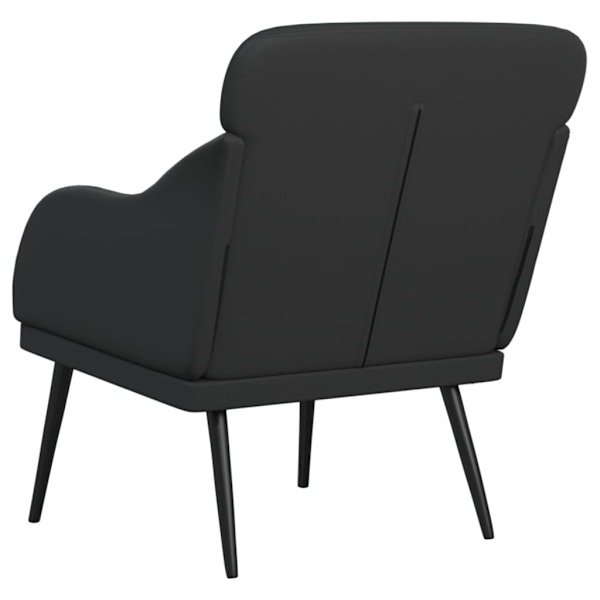 vidaXL Fåtölj svart 63x76x80 cm konstläder Svart