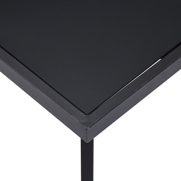 vidaXL Matbord svart 160x80x75 cm härdat glas Svart