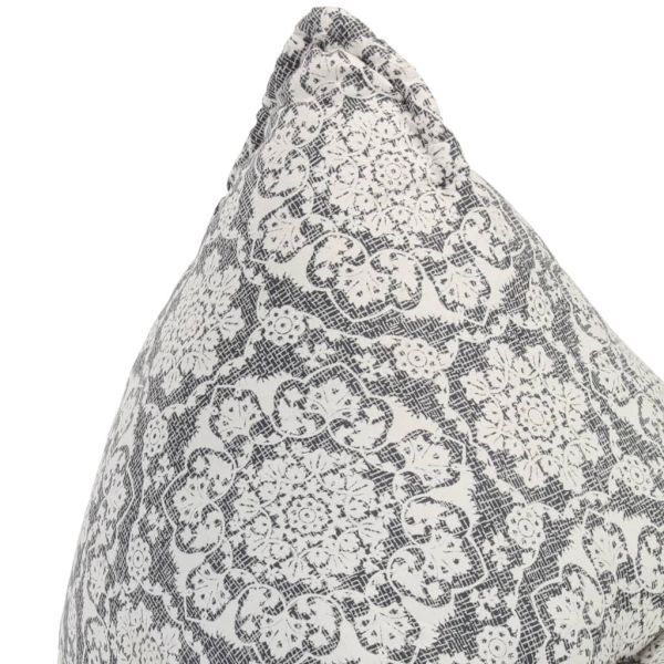 vidaXL Sittpuff ljusgrå tyg lapptäcke grå