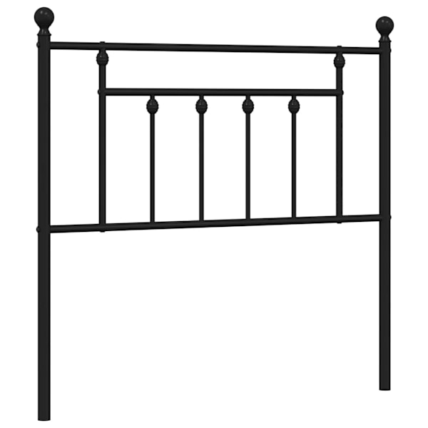 vidaXL Huvudgavel metall svart 90 cm Svart