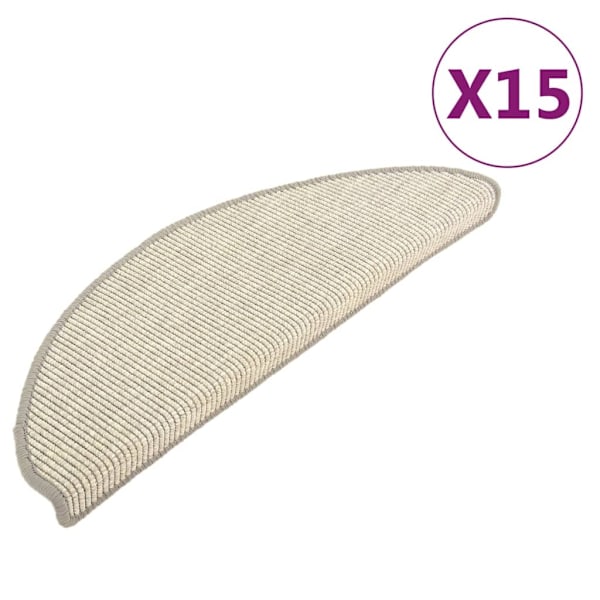 vidaXL Trappstegsmattor självhäftande 15 st silver 65x21x4 cm Silver