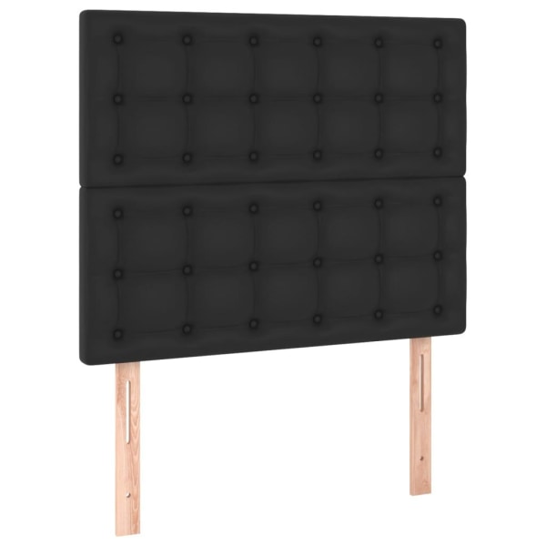 vidaXL Ramsäng med madrass svart 90x200 cm konstläder Svart