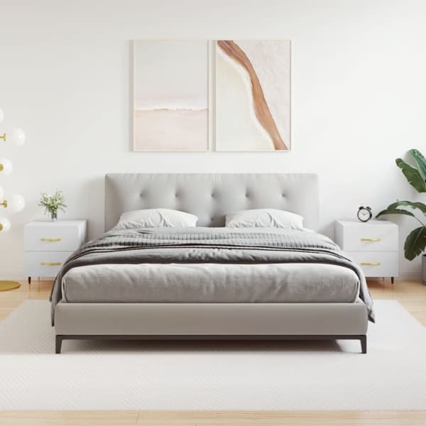 vidaXL Sängbord 2 st vit 40x35x47,5 cm konstruerat trä Vit