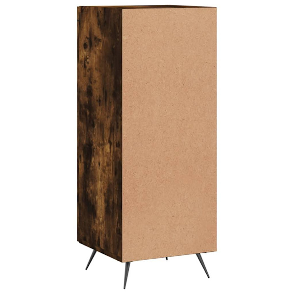 vidaXL Skänk rökfärgad ek 34,5x34x90 cm konstruerat trä Brun