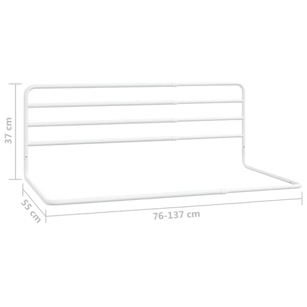 vidaXL Sängskena för barn vit (76-137)x55 cm tyg Vit