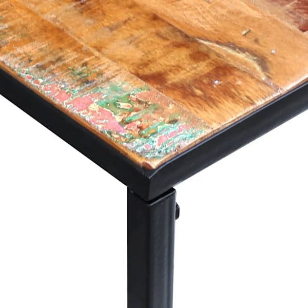 vidaXL Konsolbord massivt återvunnet trä 110x35x76 cm multifärg