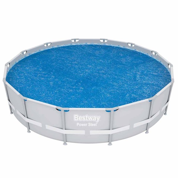 Bestway Soldrivet poolöverdrag Flowclear 427 cm Blå
