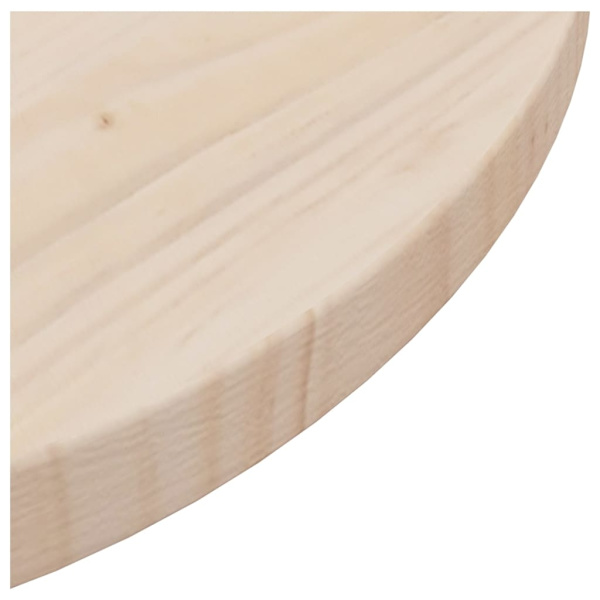 vidaXL Bordsskiva Ø40x2,5 cm massiv furu Brun