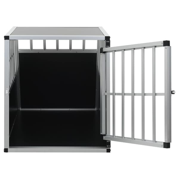 vidaXL Hundbur med enkel dörr 65x91x69,5 cm Silver
