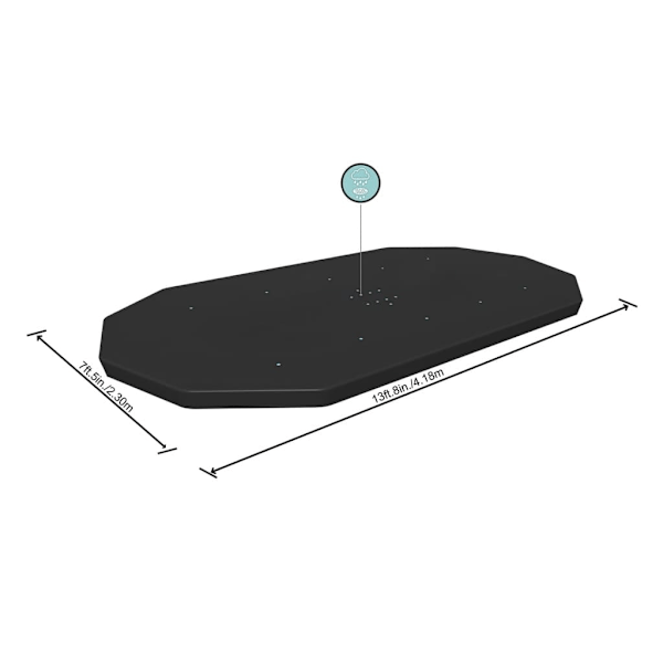 Bestway Poolöverdrag 418x230 cm Svart