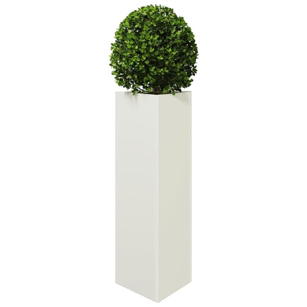 vidaXL Odlingslådor 2 st vit triangulär 30x26x75 cm stål Vit