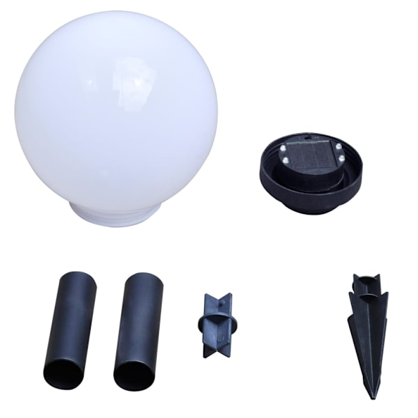 vidaXL Utomhuslampor 4 st LED 30 cm med markspett Vit