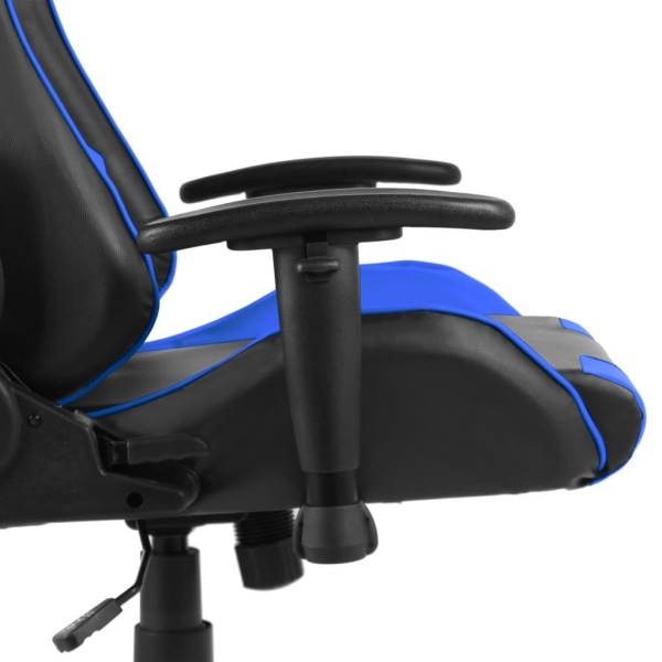 vidaXL Snurrbar gamingstol blå PVC Blå
