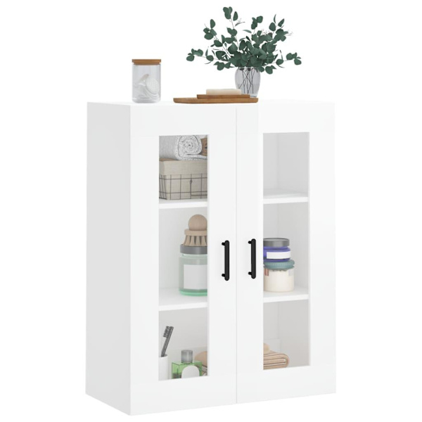 vidaXL Väggskåp vit högglans 69,5x34x90 cm Vit