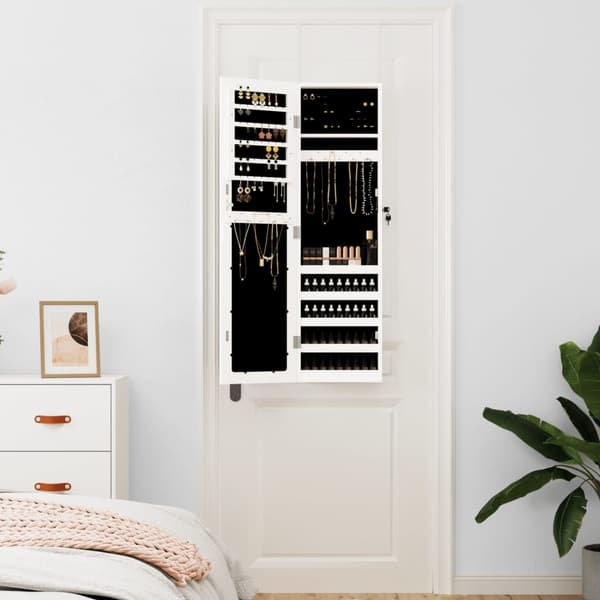 vidaXL Spegelskåp vit väggmonterat 30x8,5x106 cm Vit