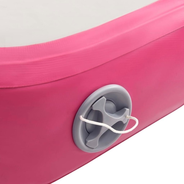 vidaXL Uppblåsbar gymnastikmatta med pump 60x100x10 cm PVC rosa Rosa