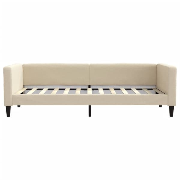 vidaXL Dagbädd utdragbar gräddvit 90x200 cm tyg Kräm