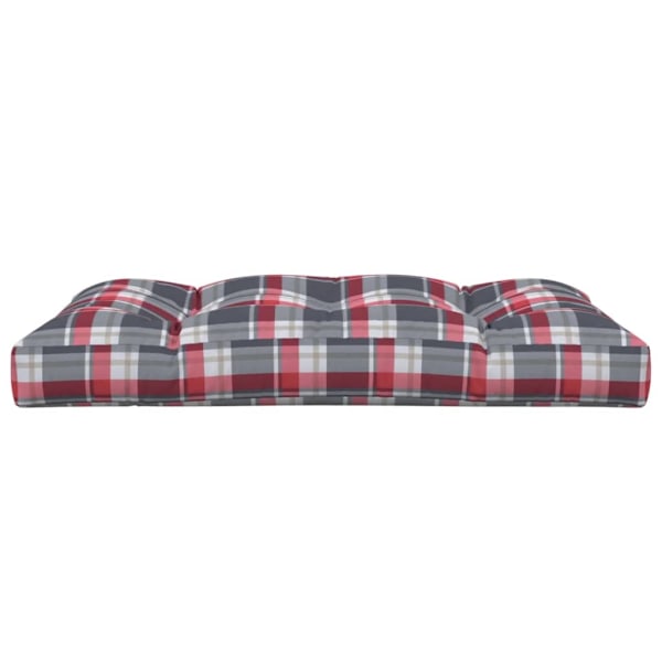 vidaXL Palldyna rödrutig 120x80x12 cm tyg multifärg