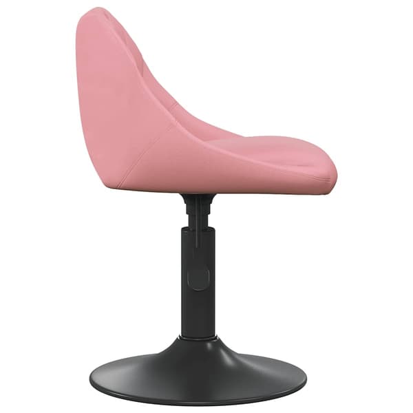 vidaXL Snurrbara matstolar 2 st rosa sammet Rosa