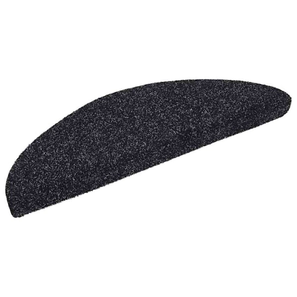 vidaXL Trappstegsmattor självhäftande 5 st svart 56x17x3 cm brodyr Svart