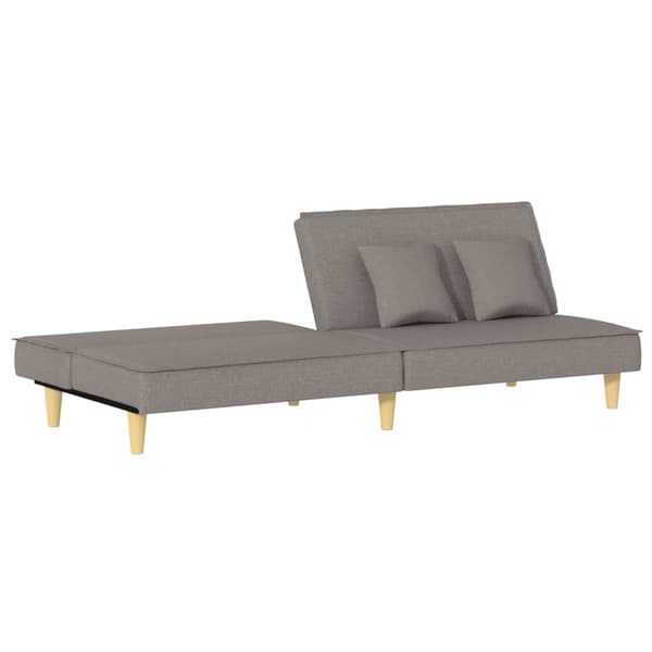 vidaXL Bäddsoffa taupe tyg Taupe