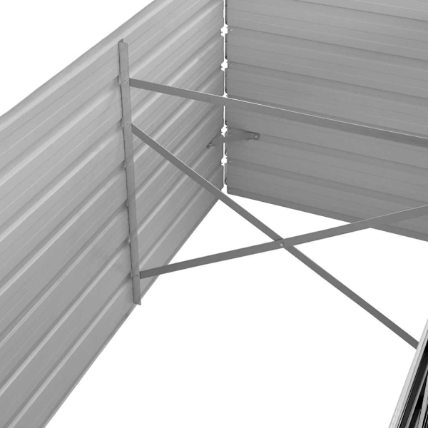 vidaXL Odlingslåda upphöjd antracit 240x80x77 cm galvaniserat stål Antracit