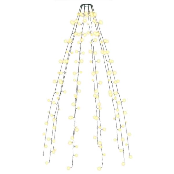vidaXL Ljusnät för julgran 150 LED 150 cm Vit