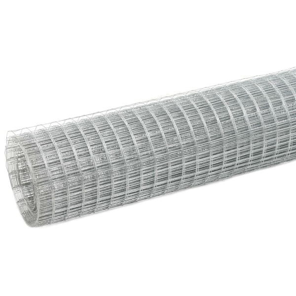 vidaXL Hönsnät galvaniserat stål 10x1,5 m silver Silver